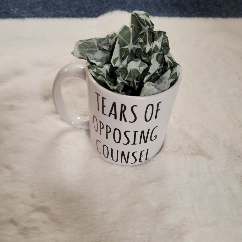 Tears of opposing counsel mug brand new 11 oz